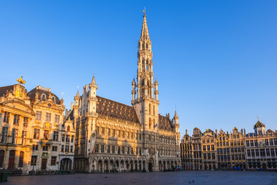 Grand Place, or Grote Markt, is the central square of Brussels in Belgium
