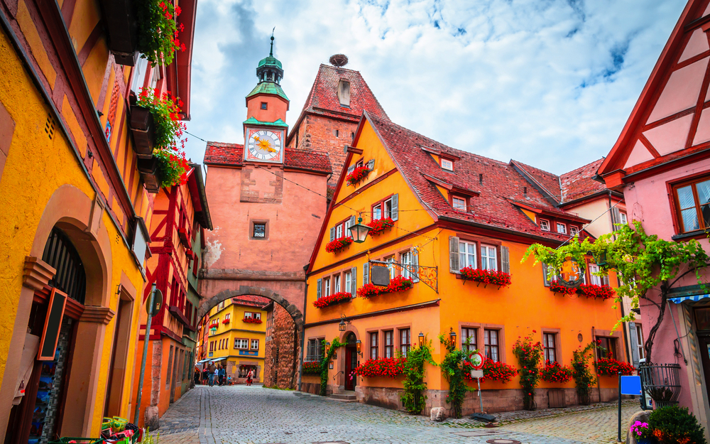 Rothenburg ob der Tauber in Bayern, Deutschland