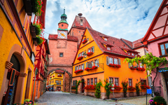 Rothenburg ob der Tauber in Bayern, Deutschland