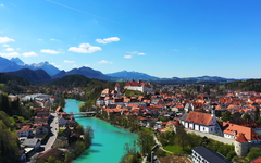 Luftbild von Füssen am Lech