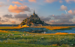 Mont Saint-Michel in der Normandie, Frankreich