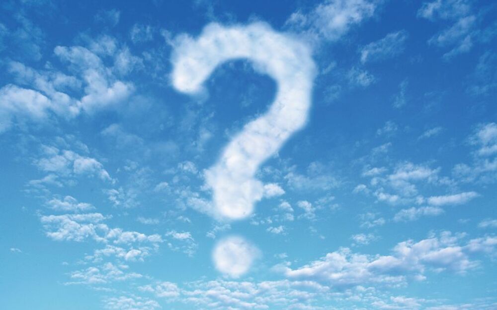 Himmel mit Fragezeichen