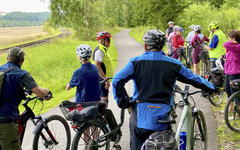 Radgruppe auf dem Ilmtal-Radweg