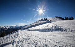 Skipisten in den Kitzbüheler Alpen nahe Wildschönau