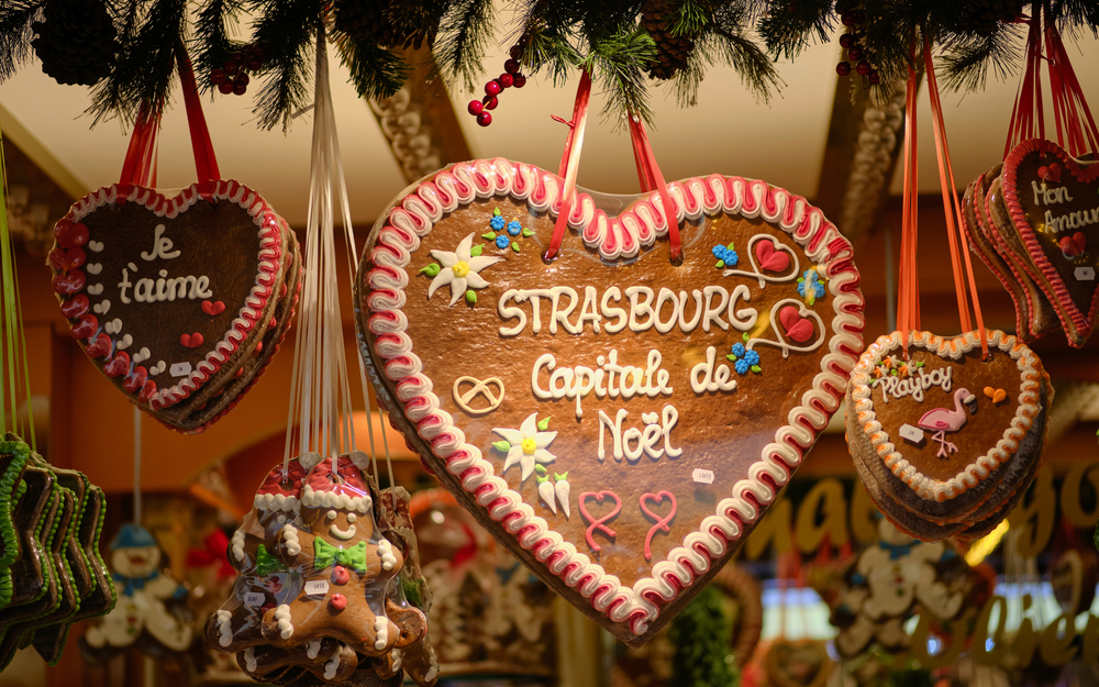 Lebkuchenherz auf dem Straßburger Weihnachtsmarkt