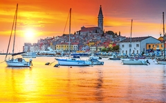 Sonnenuntergang in Rovinj, Kroatien