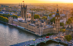Houses of Parliament bei Sonnenuntergang
