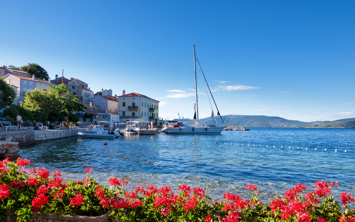 Valun port town and coast in Croatia