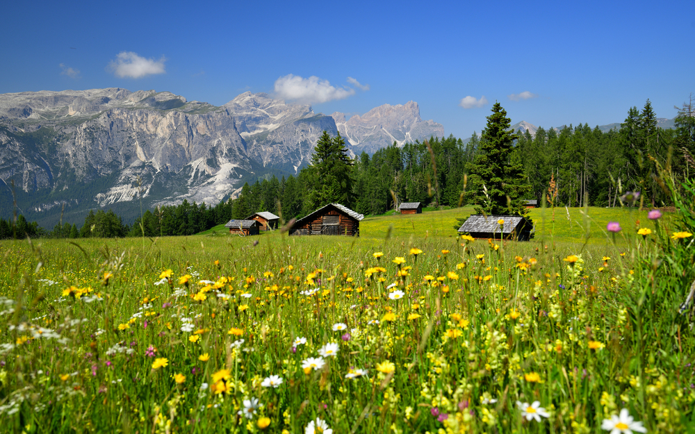 Frühling in den Südtiroler Dolomiten