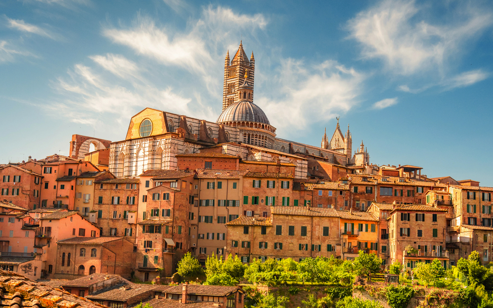 Siena, mittelalterliche Stadt in der Toskana