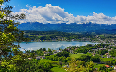 Panoramablick auf Velden am Wörthersee, Kärnten