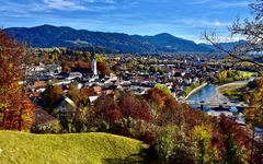 Blick vom Kalvarienberg über Bad Tölz