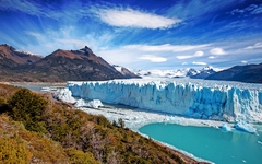 der Perito Moreno Gletscher im Nationalpark Glaciares außerhalb El Calafate