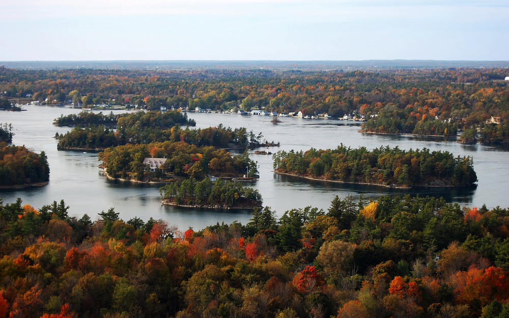 Thousand Islands-Archipel zwischen Ontario, Kanada, und dem US-Bundesstaat New York