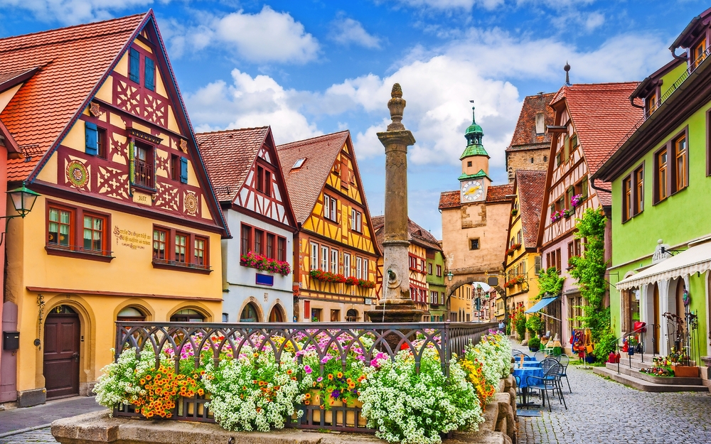 Rothenburg ob der Tauber in Bayern, Deutschland