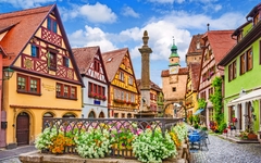 Rothenburg ob der Tauber in Bayern, Deutschland